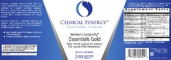 Clinical Synergy Professional Formulas Women's Longevity Essentials Gold - supplement