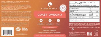 Coast Science Coast Omega-3 Natural Lemon Flavor - supplement