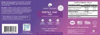 Coast Science Fertile One CMS Cervical Mucus Support - supplement