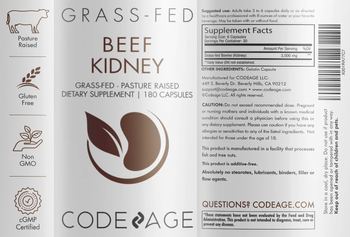 Codeage Beef Kidney - supplement