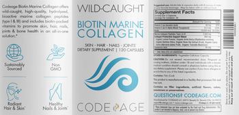 Codeage Biotin Marine Collagen - supplement