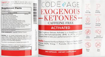 Codeage Exogenous Ketones Activated Caffeine Free - supplement
