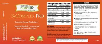 CoDeCo Nutrilife B-Complex Pro - supplement