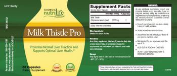 CoDeCo Nutrilife Milk Thistle Pro - supplement