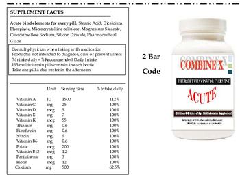 Combine X Acute - multivitamins supplement