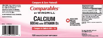 Comparables By Windmill Calcium 600 mg With Vitamin D3 - supplement