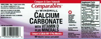 Comparables By Windmill Calcium Carbonate With Vitamin D Plus Minerals - 
