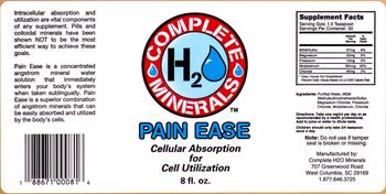 Complete H2O Minerals Pain Ease - supplement