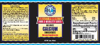 Complete H2O Minerals Ultimate Calcium Concentrate - supplement