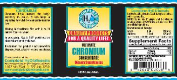 Complete H2O Minerals Ultimate Chromium Concentrate - supplement