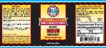 Complete H2O Minerals Ultimate Indium Concentrate - supplement