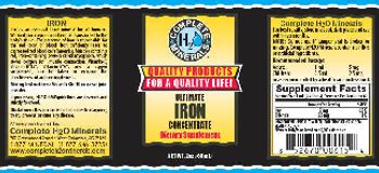 Complete H2O Minerals Ultimate Iron Concentrate - supplement