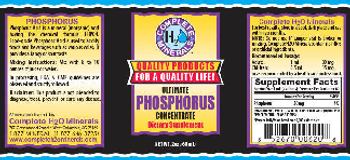 Complete H2O Minerals Ultimate Phosphorus Concentrate - supplement