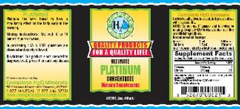 Complete H2O Minerals Ultimate Platinum Concentrate - supplement