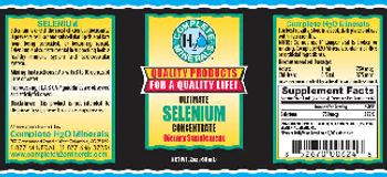 Complete H2O Minerals Ultimate Selenium Concentrate - supplement