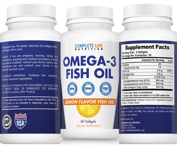 Complete Life Nutrition Omega-3 Fish Oil 2500 mg Lemon Flavor - supplement