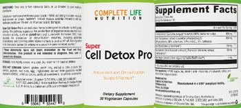 Complete Life Nutrition Super Cell Detox Pro - supplement