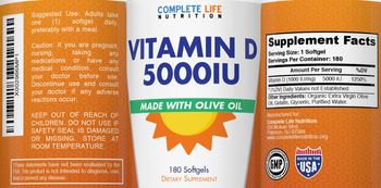 Complete Life Nutrition Vitamin D 5000 IU - supplement