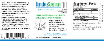 CompleteSpectrum Clinical Cannabis Hemp Flowers & Aerial Parts Organic Extract Powder - supplement