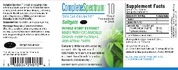 CompleteSpectrum Clinical Cannabis Whole Hemp Extract - supplement