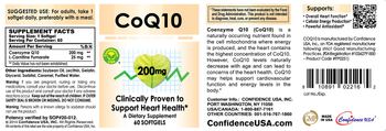 Confidence USA CoQ10 200 mg - supplement