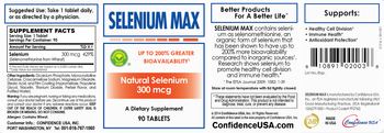 Confidence USA Selenium Max - supplement