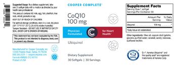 Cooper Complete CoQ10 100 mg - supplement