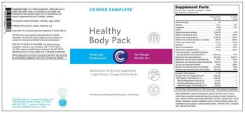 Cooper Complete Healthy Body Pack - comprehensive multivitamin mineral supplement high potency omega3 fatty acids