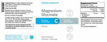 Cooper Complete Magnesium Glycinate 100 mg - supplement