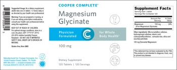 Cooper Complete Magnesium Glycinate 100 mg - supplement