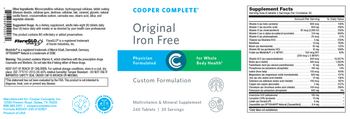Cooper Complete Original Iron Free - multivitamin mineral supplement