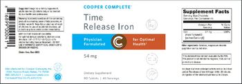 Cooper Complete Time Release Iron 54 mg - supplement