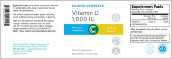 Cooper Complete Vitamin D 1,000 IU - vitamin supplement