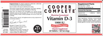 Cooper Complete Vitamin D-3 1000 IU - vitamin supplement