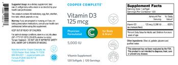 Cooper Complete Vitamin D3 125 mcg 5,000 IU - vitamin supplement