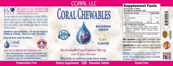 Coral Coral Chewables Bavarian Cream Flavor - supplement