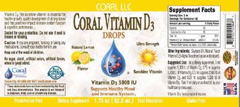 Coral Coral Vitamin D3 Drops Natural Lemon Flavor - supplement
