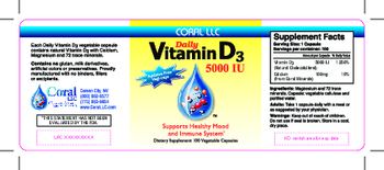 Coral Daily Vitamin D3 5000 IU - supplement
