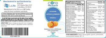 Core Med Science Liposomal Active B-Complex + Minerals - supplement