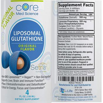 Core Med Science Liposomal Glutathione Original Flavor - supplement