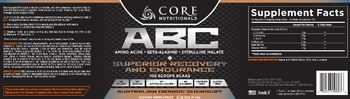 Core Nutritionals ABC Australian Orange Sherbert - supplement