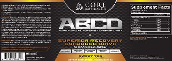 Core Nutritionals ABCD Sweet Tea - supplement
