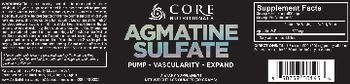 Core Nutritionals Agmatine Sulfate - supplement
