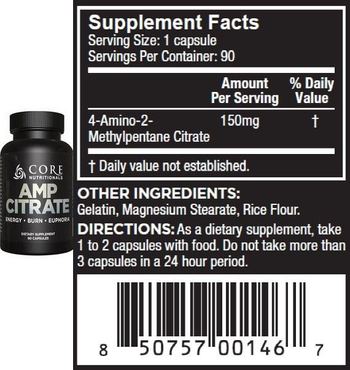Core Nutritionals AMP Citrate - supplement