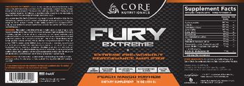 Core Nutritionals Fury Extreme Peach Mango Mayhem - supplement