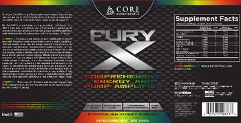 Core Nutritionals FURY X Australian Gummy Snakes - supplement