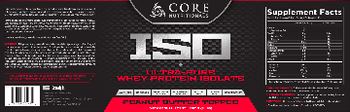 Core Nutritionals ISO Peanut Butter Toffee - supplement
