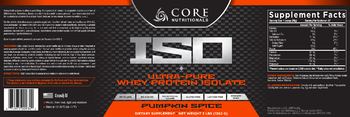 Core Nutritionals ISO Pumpkin Spice - supplement
