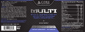 Core Nutritionals MULTI - supplement