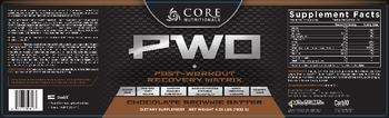 Core Nutritionals PWO Chocolate Brownie Batter - supplement